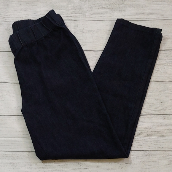 Soft Surroundings Pull-on Dark Blue Denim Jeans Medium - Picture 8 of 8
